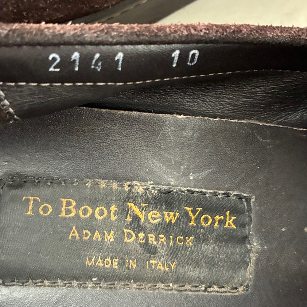 To Boot New York Dark Brown Suede Loafers MSRP $399 Size 10 - Picture 6 of 7